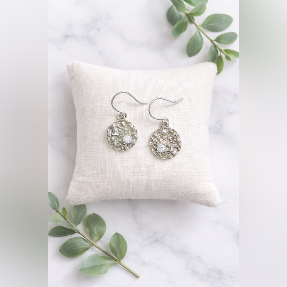 Handmade Textured Earrings – Artisan Organic Design